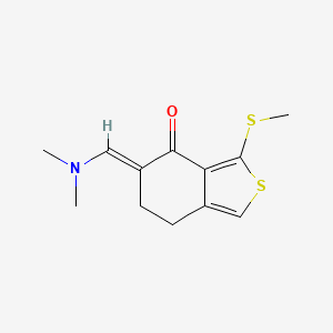 molecular formula C12H15NOS2 B1681653 (5E)-5-(dimethylaminomethylidene)-3-methylsulfanyl-6,7-dihydro-2-benzothiophen-4-one CAS No. 882268-09-9