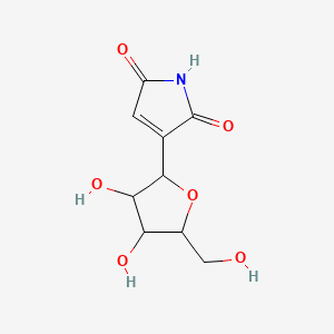 molecular formula C9H11NO6 B1681661 1H-Pyrrole-2,5-dione, 3-beta-D-ribofuranosyl- CAS No. 16755-07-0