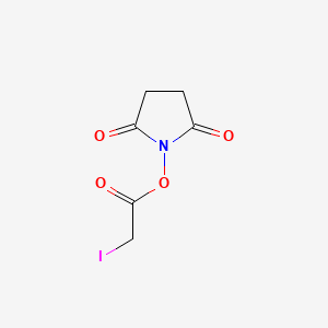 molecular formula C6H6INO4 B1681665 2,5-二氧代吡咯烷-1-基 2-碘乙酸酯 CAS No. 39028-27-8