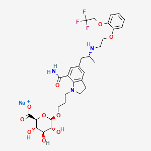 molecular formula C31H39F3N3NaO10 B1681672 Silodosin glucuronide sodium CAS No. 879292-24-7