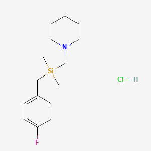 molecular formula C15H25ClFNSi B1681673 Silperisone hydrochloride CAS No. 140944-30-5
