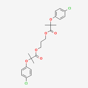 molecular formula C23H26Cl2O6 B1681679 Simfibrate CAS No. 14929-11-4