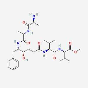 molecular formula C28H45N5O7 B1681688 Methyl N-{(4s,5s)-5-[(L-Alanyl-L-Alanyl)amino]-4-Hydroxy-6-Phenylhexanoyl}-L-Valyl-L-Valinate CAS No. 126333-28-6