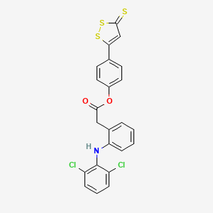 molecular formula C23H15Cl2NO2S3 B1681698 S-双氯芬酸 CAS No. 912758-00-0