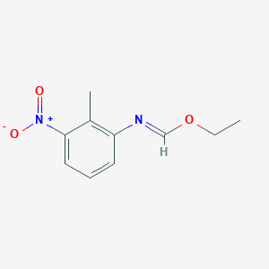 molecular formula C10H12N2O3 B016817 Ethyl-N-(2-methyl-3-nitrophenyl)formimidate CAS No. 115118-93-9