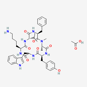 molecular formula C46H58N8O8 B1681720 Seglitide acetate CAS No. 99248-33-6
