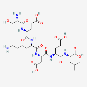 B1681721 Seryl-glutamyl-lysyl-aspartyl-glutamyl-leucine CAS No. 123924-38-9