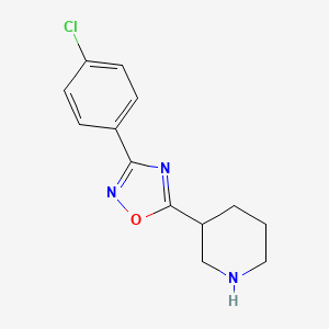 molecular formula C13H14ClN3O B1681730 3-[3-(4-Chlorophenyl)-1,2,4-oxadiazol-5-YL]piperidine CAS No. 958712-85-1