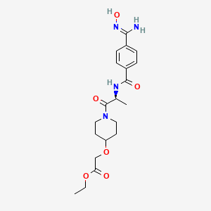 molecular formula C20H28N4O6 B1681747 Ethyl (Z)-((1-(N-((p-hydroxyamidino)benzoyl)-L-alanyl)-4-piperidyl)oxy)acetate CAS No. 170094-62-9