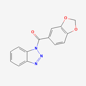 molecular formula C14H9N3O3 B1681752 1,3-Benzodioxol-5-yl(benzotriazol-1-yl)methanone CAS No. 349114-29-0