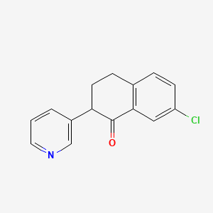 molecular formula C15H12ClNO B1681773 7-Chloro-3,4-dihydro-2-(3-pyridyl)-1(2H)-naphthalenone CAS No. 786-97-0