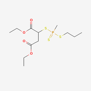 molecular formula C12H23O4PS3 B1681775 Diethyl ((methyl(propylthio)phosphinothioyl)thio)butanedioate CAS No. 17581-48-5