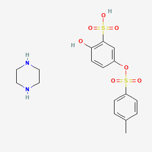 molecular formula C17H22N2O7S2 B1681788 Sultosilic acid piperazine salt CAS No. 57775-27-6