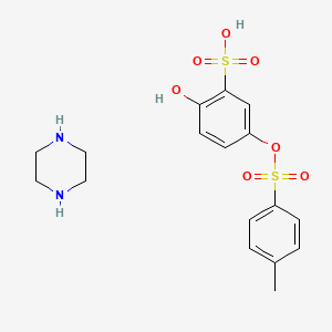molecular formula C17H22N2O7S2 B1681788 Piperazine sultosylate CAS No. 57775-27-6