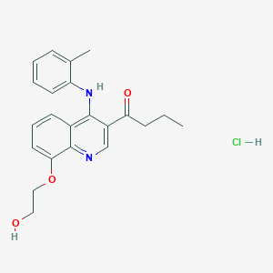 1-(8-(2-Hydroxyethoxy)-4-((2-methylphenyl)amino)-3-quinolinyl)-1-butanone monohydrochloride