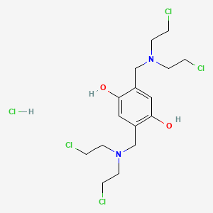 molecular formula C16H24Cl4N2O2 B1681808 2,5-Bis[[bis(2-chloroethyl)amino]methyl]hydroquinone CAS No. 4420-79-5