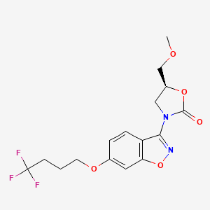 (5S)-5-(Methoxymethyl)-3-[6-(4,4,4-trifluorobutoxy)-1,2-benzoxazol-3-YL]-1,3-oxazolidin-2-one