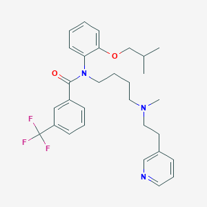 molecular formula C30H36F3N3O2 B1681817 N-(2-isobutoxyphenyl)-N-(4-(methyl(2-(pyridin-3-yl)ethyl)amino)butyl)-3-(trifluoromethyl)benzamide 