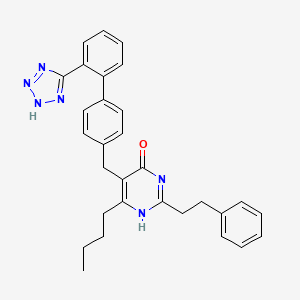 molecular formula C30H30N6O B1681818 6-butyl-2-(2-phenylethyl)-5-[[4-[2-(2H-tetrazol-5-yl)phenyl]phenyl]methyl]-1H-pyrimidin-4-one CAS No. 144756-71-8