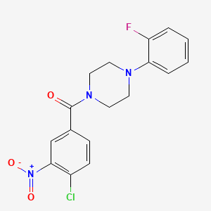 molecular formula C17H15ClFN3O3 B1681829 (4-Chloro-3-nitrophenyl)(4-(2-fluorophenyl)piperazin-1-yl)methanone CAS No. 432020-20-7