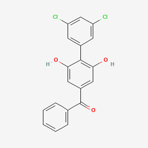 molecular formula C19H12Cl2O3 B1681835 [4-(3,5-Dichlorophenyl)-3,5-dihydroxyphenyl]-phenylmethanone CAS No. 1054451-07-8