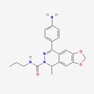 molecular formula C20H22N4O3 B1681849 8-(4-aminophenyl)-5-methyl-N-propyl-5H-[1,3]dioxolo[4,5-g]phthalazine-6-carboxamide CAS No. 173952-44-8
