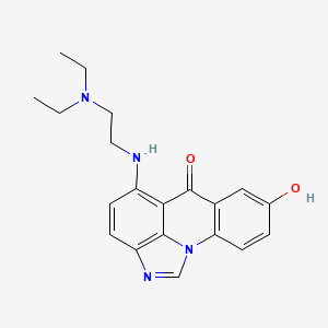 molecular formula C20H22N4O2 B1681850 5-((2-(二乙氨基)乙基)氨基)-8-羟基-6H-咪唑并[4,5,1-de]吖啶-6-酮 CAS No. 138154-39-9