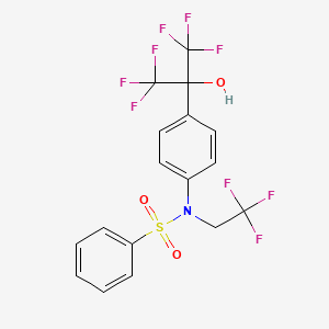 N-(2,2,2-Trifluoroethyl)-N-{4-[2,2,2-trifluoro-1-hydroxy-1-(trifluoromethyl)ethyl]phenyl}benzenesulfonamide