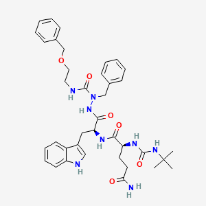 Nalpha-(tert-Butylcarbamoyl)-L-glutaminyl-L-tryptophyl-alpha-azaphenylalanine 2-benzyloxyethylamide