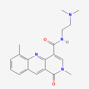 molecular formula C19H22N4O2 B1681883 N-[2-(dimethylamino)ethyl]-2,6-dimethyl-1-oxobenzo[b][1,6]naphthyridine-4-carboxamide CAS No. 492472-30-7