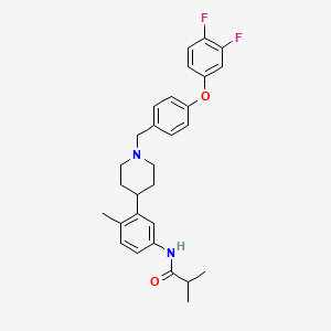 molecular formula C29H32F2N2O2 B1681886 N-(3-{1-[4-(3,4-Difluorophenoxy)benzyl]-4-piperidinyl}-4-methylphenyl)-2-methylpropanamide CAS No. 487051-12-7