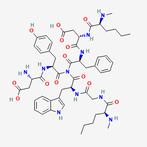 molecular formula C53H70N10O13 B1681888 L-alpha-Aspartyl-L-tyrosyl-N-methyl-L-norleucylglycyl-L-tryptophyl-N-methyl-L-norleucyl-L-alpha-aspartyl-L-phenylalaninamide CAS No. 129228-52-0