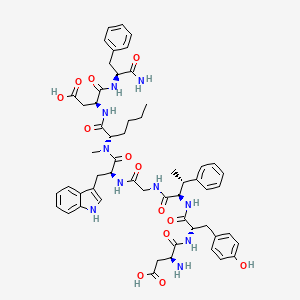 molecular formula C56H68N10O13 B1681890 28-Mephe-31-N-meile-cck (26-33) CAS No. 154336-13-7