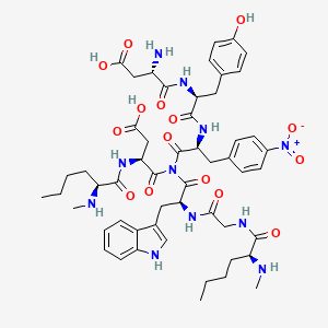 molecular formula C53H69N11O15 B1681891 Cholecytokinin (26-33), N-methylnorleucyl(28-31)-4-nitrophenylalaninamide(33)- CAS No. 137442-15-0