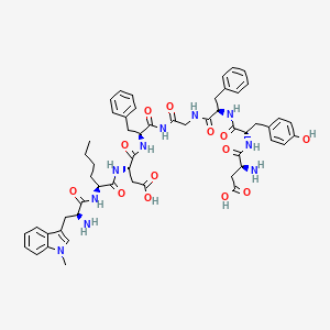 molecular formula C55H66N10O13 B1681892 Aspartyl-tyrosyl-phenylalanyl-glycyl-tryptophyl-(N-methyl)norleucyl-aspartyl-phenylalaninamide CAS No. 156161-88-5