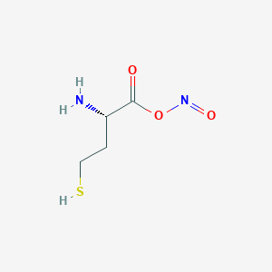 molecular formula C4H8N2O3S B1681893 nitroso (2S)-2-amino-4-sulfanylbutanoate CAS No. 139427-42-2