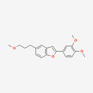 molecular formula C20H22O4 B1681896 2-(3,4-二甲氧基苯基)-5-(3-甲氧基丙基)苯并呋喃 CAS No. 1018946-38-7