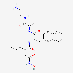 N-[(2S)-1-[[(2S)-1-(2-aminoethylamino)-1-oxopropan-2-yl]amino]-3-naphthalen-2-yl-1-oxopropan-2-yl]-N'-hydroxy-2-(2-methylpropyl)butanediamide