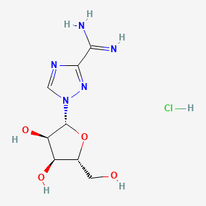 molecular formula C8H14ClN5O4 B1681931 Taribavirin Hydrochloride CAS No. 40372-00-7