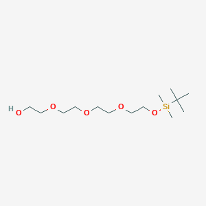 molecular formula C14H32O5Si B1681944 2,2,3,3-Tetramethyl-4,7,10,13-tetraoxa-3-silapentadecan-15-ol CAS No. 134179-40-1