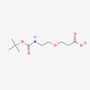 molecular formula C10H19NO5 B1681951 3-(2-((Tert-butoxycarbonyl)amino)ethoxy)propanoic acid CAS No. 1260092-44-1