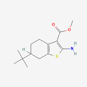 molecular formula C14H21NO2S B1681952 Methyl 2-amino-6-tert-butyl-4,5,6,7-tetrahydro-1-benzothiophene-3-carboxylate CAS No. 213192-26-8