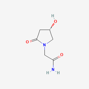 molecular formula C6H10N2O3 B1681968 (S)-2-(4-羟基-2-氧代吡咯烷-1-基)乙酰胺 CAS No. 88929-35-5