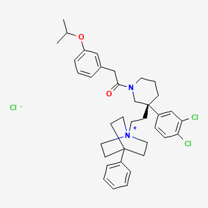molecular formula C37H45Cl3N2O2 B1681992 Nolpitantium chloride CAS No. 153050-21-6