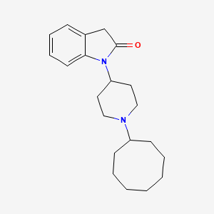 molecular formula C21H30N2O B1681994 2H-Indol-2-one, 1-(1-cyclooctyl-4-piperidinyl)-1,3-dihydro- CAS No. 709024-69-1