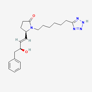 molecular formula C21H29N5O2 B1681997 (5R)-5-[(E,3S)-3-hydroxy-4-phenylbut-1-enyl]-1-[6-(2H-tetrazol-5-yl)hexyl]pyrrolidin-2-one CAS No. 346673-06-1