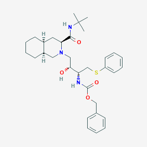 [3S-(3S,4aS,8aS,2'R,3'R)]-2-[3'-N-CBz-amino-2'-hydroxy-4'-(phenyl)thio]butyldecahydroisoquinoline-3-N-t-butylcarboxamide