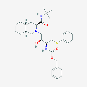 benzyl ((2R,3R)-4-((3S,4aS,8aS)-3-(tert-butylcarbamoyl)octahydroisoquinolin-2(1H)-yl)-3-hydroxy-1-(phenylthio)butan-2-yl)carbamate