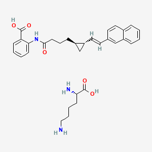 molecular formula C32H39N3O5 B1682005 N-(2-Carboxyphenyl)-8-(2-naphthyl)-5,6-methano-7-octenamide L-lysine salt CAS No. 151379-49-6