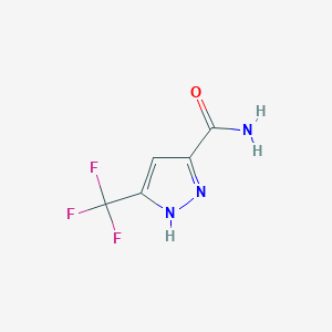molecular formula C5H4F3N3O B168205 5-(Trifluoromethyl)pyrazole-3-carboxamide CAS No. 1276541-94-6